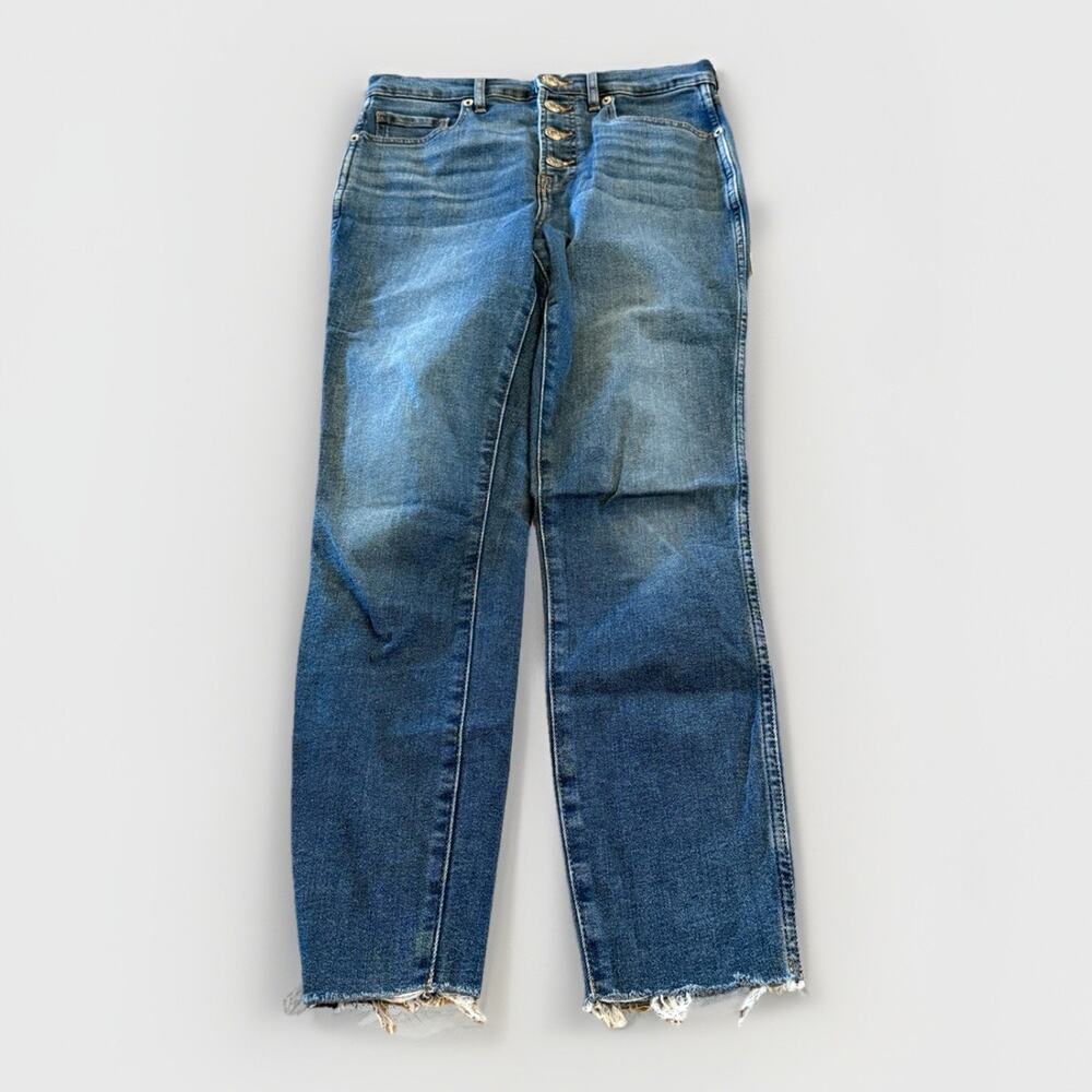 Everlane The Vintage Skinny Ankle Womens Blue Button Fly Ankle Jeans Size 26